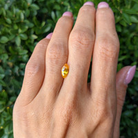 1.29 Ct. Yellowish Orange Sapphire from Ceylon (Sri Lanka) Life Style