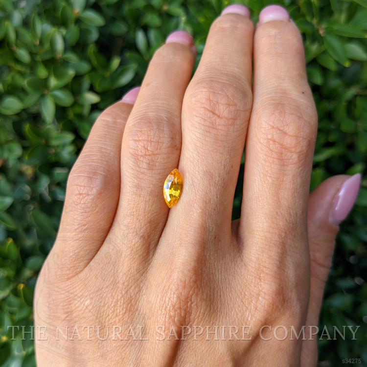 1.29 Ct. Yellowish Orange Sapphire from Ceylon (Sri Lanka)
