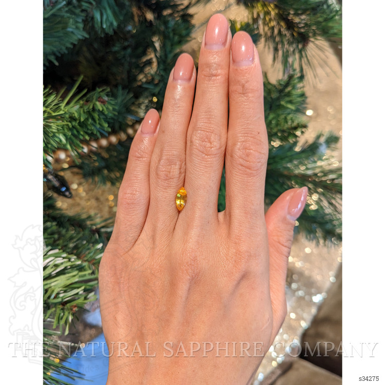 1.29 Ct. Yellowish Orange Sapphire from Ceylon (Sri Lanka)