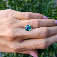 5.02 Ct. Green Sapphire from Madagascar Life Style