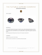 3.28 Ct. Bi Color / Parti Sapphire from Ceylon (Sri Lanka) Appraisal
