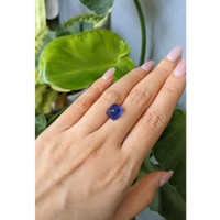 7.65 Ct. Blue Cabochon Sapphire from Ceylon (Sri Lanka) Life Style