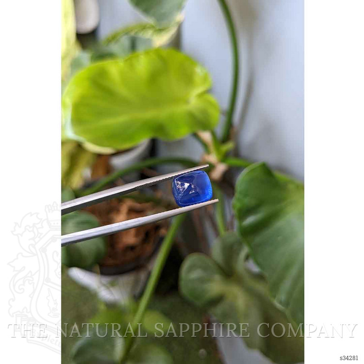 7.65 Ct. Blue Cabochon Sapphire from Ceylon (Sri Lanka)