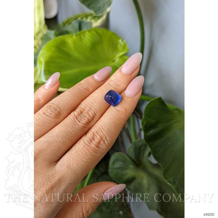 7.65 Ct. Blue Cabochon Sapphire from Ceylon (Sri Lanka)