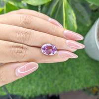 7.08 Ct. Purple Sapphire from Madagascar Life Style