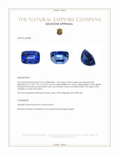 7.04 Ct. Blue Sapphire from Ceylon (Sri Lanka) Appraisal