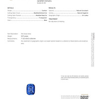5.57 Ct. Blue Sapphire from Ceylon (Sri Lanka) Scan Report