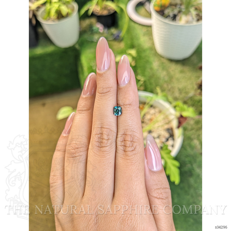 0.81 Ct. Greenish Blue Sapphire from Madagascar