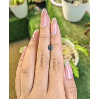 0.76 Ct. Bluish Green Sapphire from Madagascar Life Style