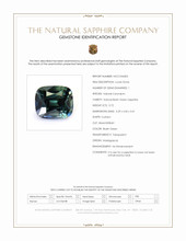 0.72 Ct. Bluish Green Sapphire from Madagascar Scan Report