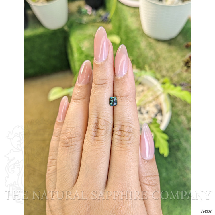 0.72 Ct. Bluish Green Sapphire from Madagascar