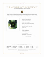 0.61 Ct. Yellowish Green Sapphire from Madagascar Scan Report