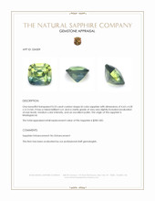 0.53 Ct. Bi Color Sapphire from Madagascar Appraisal