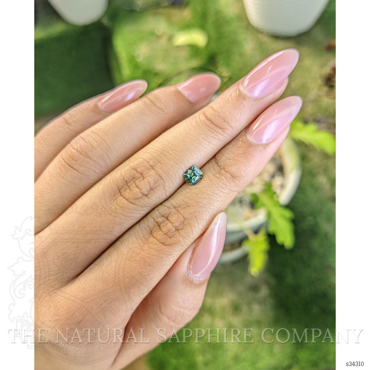 0.58 Ct. Bluish Green Sapphire from Madagascar