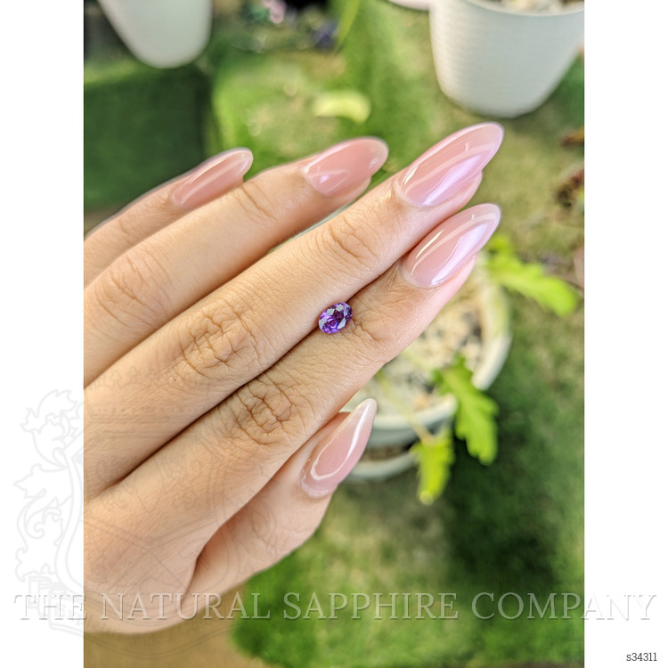 0.71 Ct. Pinkish Purple Sapphire from Ceylon (Sri Lanka)