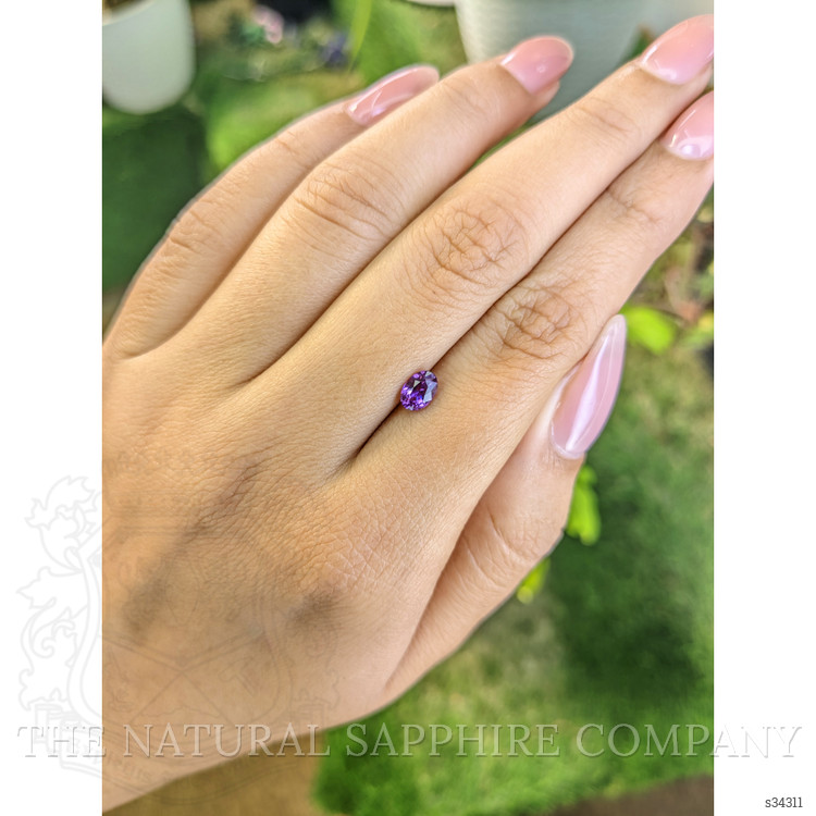 0.71 Ct. Pinkish Purple Sapphire from Ceylon (Sri Lanka)