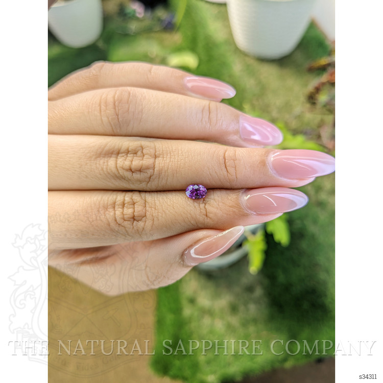 0.71 Ct. Pinkish Purple Sapphire from Ceylon (Sri Lanka)