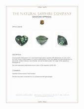 1.07 Ct. Green Sapphire from Madagascar Appraisal