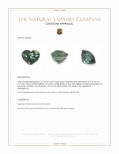 1.07 Ct. Green Sapphire from Madagascar Appraisal