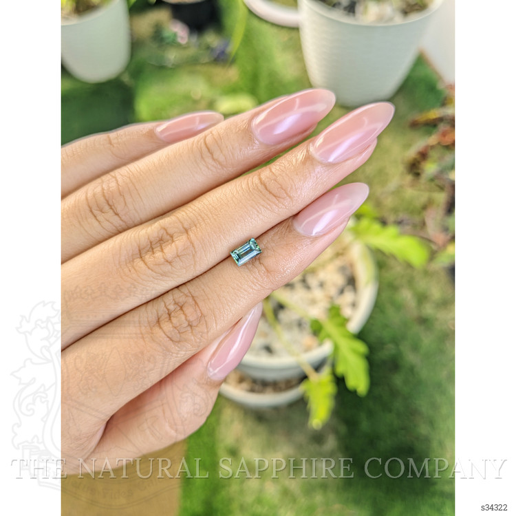 0.78 Ct. Bluish Green Sapphire from Madagascar