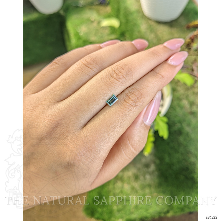 0.78 Ct. Bluish Green Sapphire from Madagascar