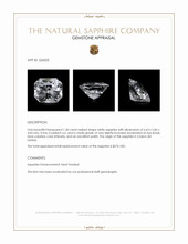 1.30 Ct. White Sapphire from Ceylon (Sri Lanka) Appraisal