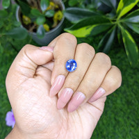 4.58 Ct. Blue Sapphire from Ceylon (Sri Lanka) Life Style