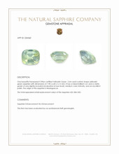 2.64 Ct. Yellowish Green Sapphire from Madagascar Appraisal