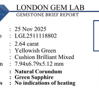 2.64 Ct. Yellowish Green Sapphire from Madagascar Pdf