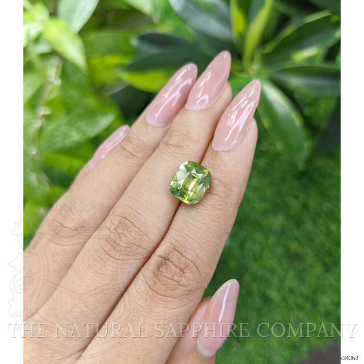 5.17 Ct. Yellowish Green Sapphire from Madagascar