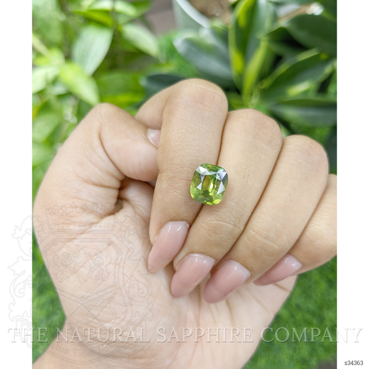 5.17 Ct. Yellowish Green Sapphire from Madagascar