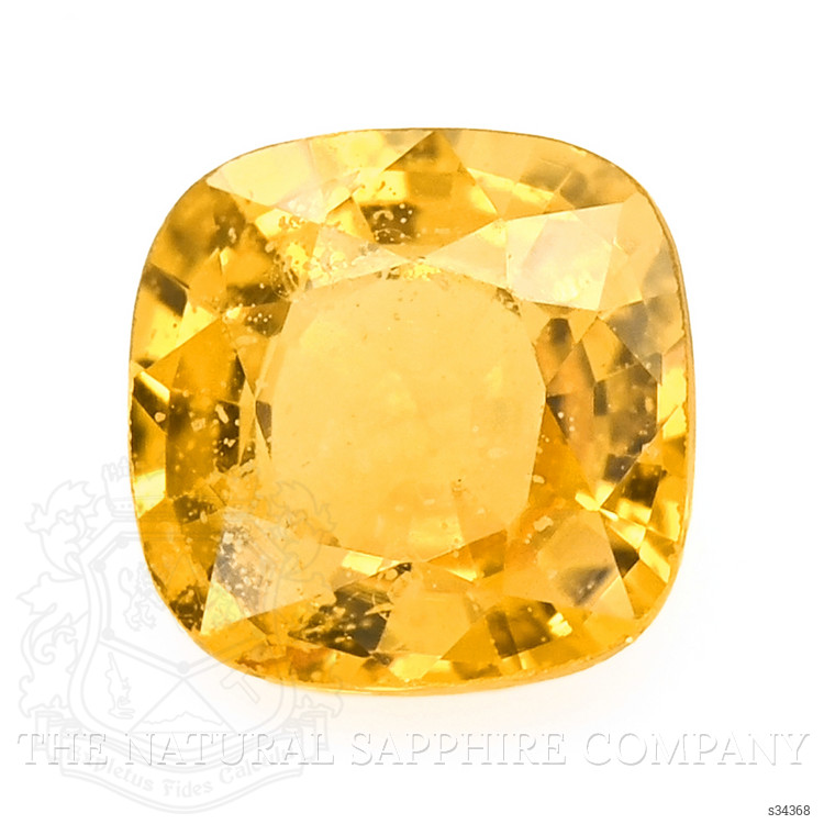 0.66 Ct. Orangish Yellow Sapphire from Ceylon (Sri Lanka)