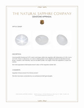 0.99 Ct. White Star Sapphire from Ceylon (Sri Lanka) Appraisal