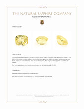 1.12 Ct. Yellow Sapphire from Ceylon (Sri Lanka) Appraisal