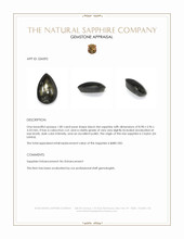 1.80 Ct. Black Star Sapphire from Ceylon (Sri Lanka) Appraisal