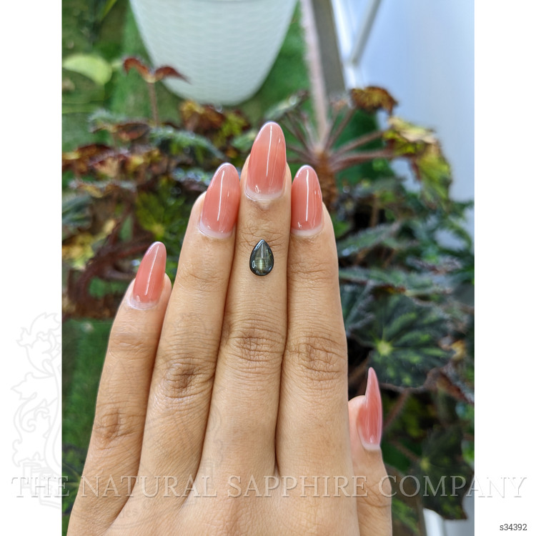 1.80 Ct. Black Star Sapphire from Ceylon (Sri Lanka)