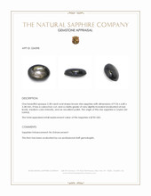 2.38 Ct. Brown Star Sapphire from Ceylon (Sri Lanka) Appraisal