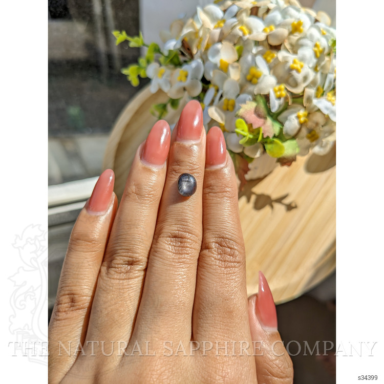 2.28 Ct. Black Star Sapphire from Ceylon (Sri Lanka)