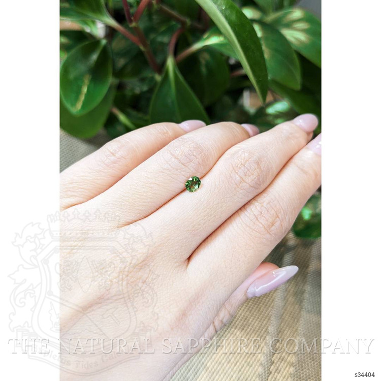 0.49 Ct. Yellowish Green Sapphire from Thailand