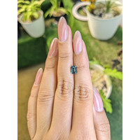 1.22 Ct. Bluish Green Sapphire from Ceylon (Sri Lanka) Life Style