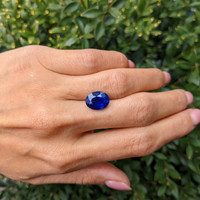 6.04 Ct. Blue Sapphire from Madagascar Life Style