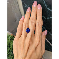 6.04 Ct. Blue Sapphire from Madagascar Life Style