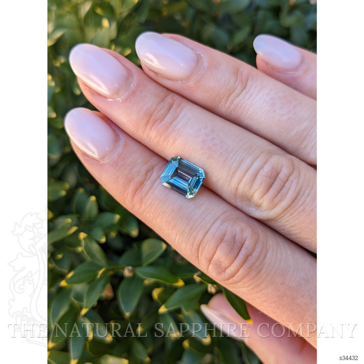 2.69 Ct. Bluish Green Sapphire from Ceylon (Sri Lanka)