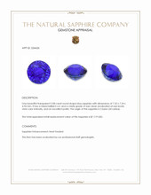 2.08 Ct. Blue Sapphire from Ceylon (Sri Lanka) Appraisal
