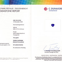 3.51 Ct. Purple Sapphire from Ceylon (Sri Lanka) Scan Report