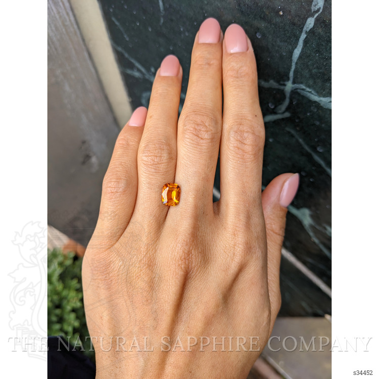 2.60 Ct. Yellowish Orange Sapphire from Ceylon (Sri Lanka)