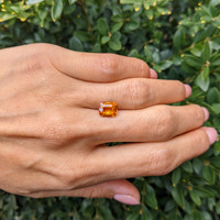 2.60 Ct. Yellowish Orange Sapphire from Ceylon (Sri Lanka) Life Style