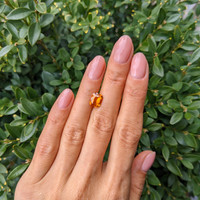 2.60 Ct. Yellowish Orange Sapphire from Ceylon (Sri Lanka) Life Style