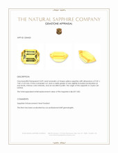 4.09 Ct. Yellow Sapphire from Ceylon (Sri Lanka) Appraisal