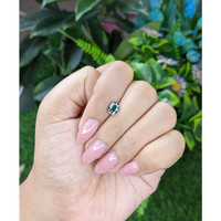 1.12 Ct. Bluish Green Sapphire from Madagascar Life Style